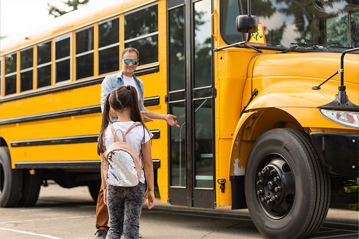 School Bus Pick UpPoint at Orizzonte Baner Sus